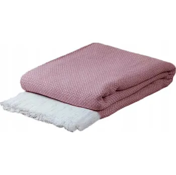 Přehoz na lůžko Deka Přehoz Potah na Pohovku s Třásněmi Červený 200x230