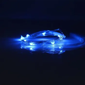 Vánoční dekorace Vánoční světelný řetěz z měděného drátu | světelná girlanda - Modrý , 2m