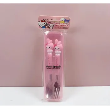 Příbor 2 ks Kuromi dětský nerezový příbor | kuchyňské potřeby - Metilor