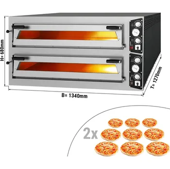 Příprava pizzy G.Gastro Pec na pizzu 9+9x35cm (široká)