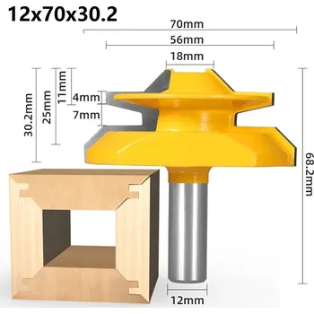 Příslušenství k frézce Fréza na 45° spoje do dřeva | pracovní nástroj - 12x70x30,2