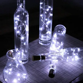 Venkovní osvětlení Solární světelný řetěz na láhev s víčkem | venkovní osvětlení - Bílý