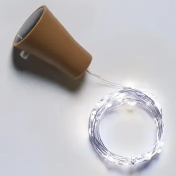 Zahradní dekorace Solární světelný řetěz na láhev pro zahradu | světelná dekorace - Bílý , 1 m