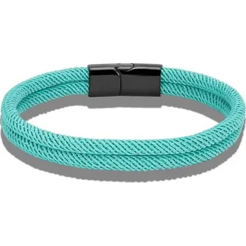 Náramek Pletený námořnický náramek s magnetem | náramek, doplněk - Mátově zelená , 18 cm