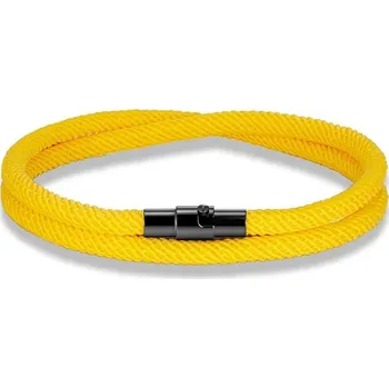 Náramek Minimalistický provázkový náramek pro páry | párový náramek, provázkový náramek - Žluť , 23 cm