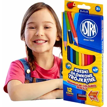 Pastelka Trojúhelníkové Pastelky Astra Vision 12 barev + teplotní.