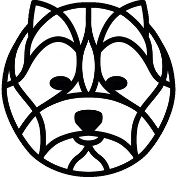 Obraz Nástěnná dekorace West pes, nástěnná ozdoba, obraz, prolamovaný, geometrický