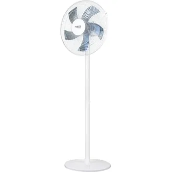Domácí ventilátor NEO TOOLS Podlahový ventilátor 50 W, 40 cm, 3 rychlosti, oscilace, bílý 90-015