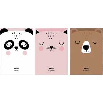 Sešit Sešit A4 s mřížkou, sada sešitů v měkké vazbě, poznámkové bloky Interdruk, 32 listů