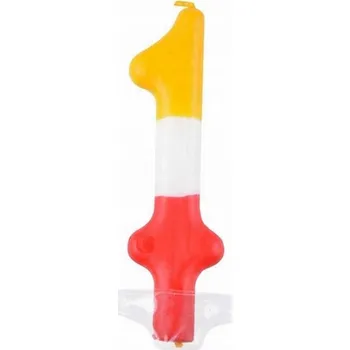 Dortová svíčka SVÍČKA na ROČEK Číslice 1. NAROZENINOVÁ ozdoba na dort barevná Party ARPEX