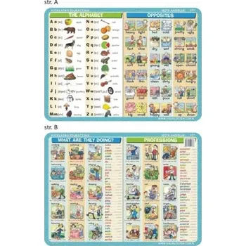 Psací podložka Klasická PODLOŽKA NA STŮL pro VÝUKU Angličtiny, Barevná TABULE