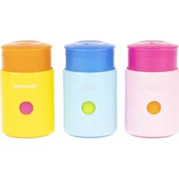 Ořezávátko ŠKOLNÍ OŘEZÁVATKO na pastelky plastové BAREVNÉ PrimArt ořezávátko