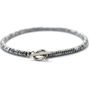 Náramek Moderní pánský náramek z oceli | pánský náramek, ocelový pásek - StříbrnáBarva