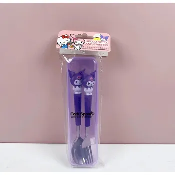 Příbor 2 ks Kuromi dětský nerezový příbor | kuchyňské potřeby - Kuromi