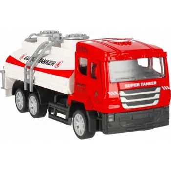 autíčko HRAČKY pro DĚTI AUTÍČKO kovová Cisterna 17cm bílo-červená MegaCreative