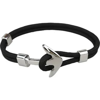 Náramek Pánský kotvový náramek v survival stylu | pánský náramek, survival náramek - černý
