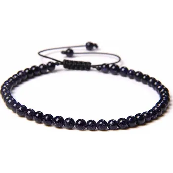 Náramek Korálkový minerální náramek ručně pletený | náramek, šperk - Modrý pískovec