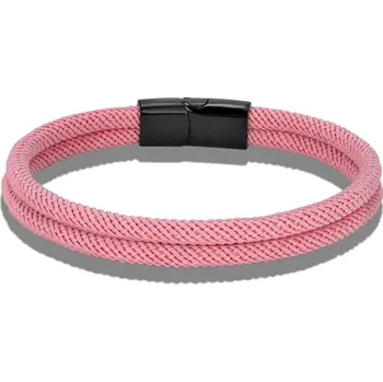 Náramek Pletený námořnický náramek s magnetem | náramek, doplněk - Růžový , 18 cm