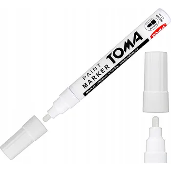 TOMA OLEJOVÝ POPISOVAČ kulatý BÍLÝ silný FIX PERMANENTNÍ voděodolný POPISOVAČ