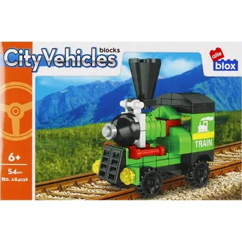 ostatní stavebnice STAVEBNÍ STAVEBNICE pro DĚTI, sada 54 dílů, LOKOMOTIVA alleBLOX City