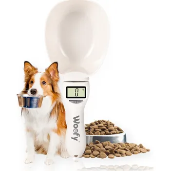 Obraz Lžíce s váhou a odměrkou na krmivo, přenosná PRO PSA KOČKU LCD pro zvířata 800g WOOFY