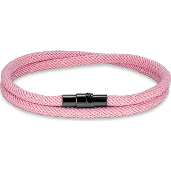 Náramek Minimalistický provázkový náramek pro páry | párový náramek, provázkový náramek - Růžový , 21 cm