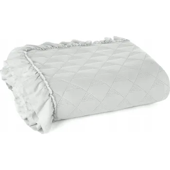 Přehoz na lůžko Přehoz na postel Eurofirany polyester 220 cm x 240 cm stříbrný
