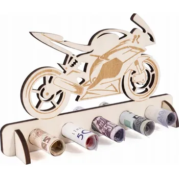 Obraz Dřevěná motorka, figurka, dárek pro motorkáře