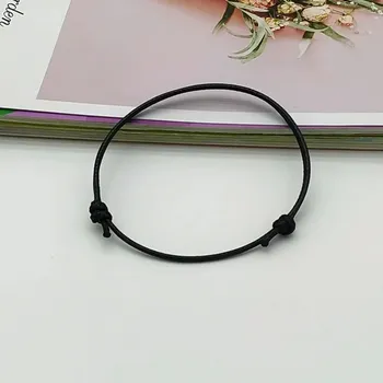 Náramek Náramky pro štěstí v páru na šňůrce | párový náramek, náramek štěstí - 1 KS ČERNÁ