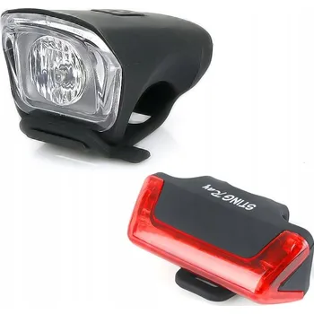 Cyklosvítilna Sada cyklistických světel přední + zadní USB PU87 + PU71 40 a 70 lumenů