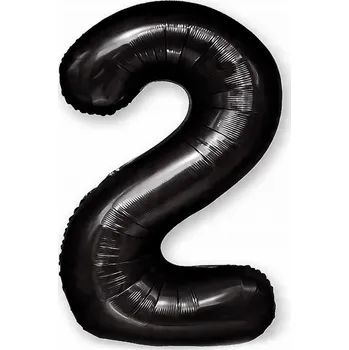 Balónek ČERNÉ BALÓNKY Číslice 2 GODAN 92 cm Krásná DEKORACE na oslavu narozeniny