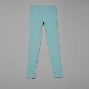 Dámské legíny Dámské legíny na cvičení – vysoký pas a bezešvý sportovní střih Barva: Modrá, Velikost: S