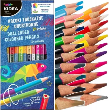 Pastelka Kidea DERFORM ŠESTIHRANNÉ pastelky 24 oboustranných PASTELKY