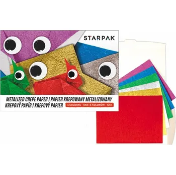 Obraz Barevný krepový papír C5 Starpak metalický mix 6 barev