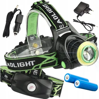 Čelovka ČELOVKA VÝKONNÁ LED ČELOVÁ SVÍTILNA NABÍJECÍ NA HLAVU REFLEKTOR COB