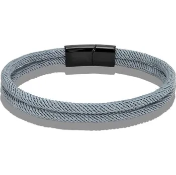 Náramek Pletený námořnický náramek s magnetem | náramek, doplněk - Šedá , 18 cm