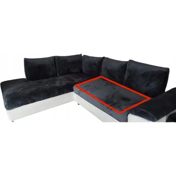Podsedák Potah na pohovku sedák na matrace 80x130x15 elastický velur černý