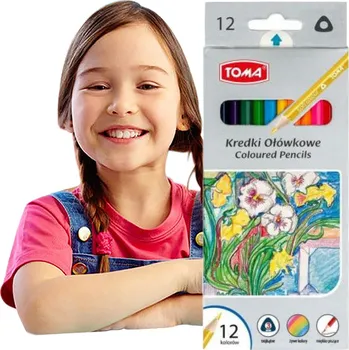 Pastelka Trojúhelníkové Pastelky TOMA 12 barev ZÁRUKA