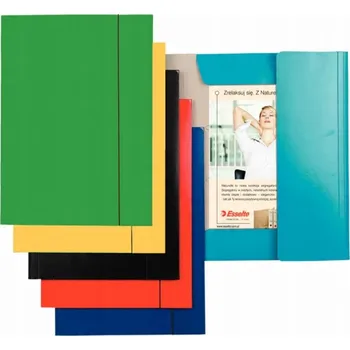 Pořadač / Kancelářská složka na dokumenty ZELENÁ, papírová, A4, uzavíratelná na gumičku