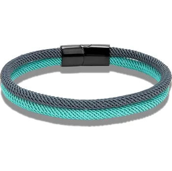 Náramek Barevný námořnický náramek s magnetem | náramek, šperk - Mátově šedá , 19 cm