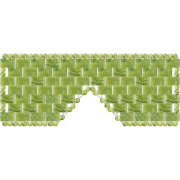 Chladivá oční maska z přírodního nefritu 24,5x9,5 cm Masážní kamenná maska na spaní Relaxace očí Péče o pleť Zklidnění napětí a otoků