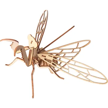 Dřevěná hračka Dřevěné 3D puzzle Kudlanka nábožná DIY model zvířete Ručně sestavitelná dekorace z přírodního materiálu Dárek pro děti teenagery i dospělé