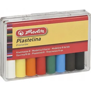 Modelovací hmota HERLITZ Školní modelína pro děti, 8 barev