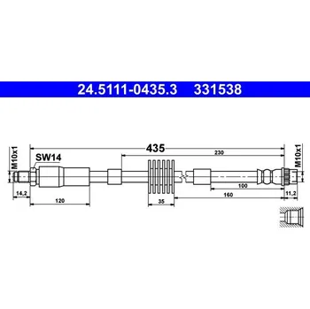 Brzdová hadice Brzdová hadice ATE 24.5111-0435.3