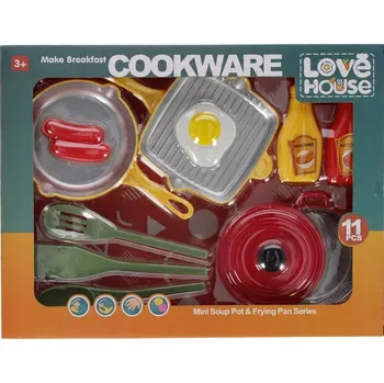 Dětská kuchyňka KUCHYŇSKÁ SADA NÁDOBÍ pro děti MEGA CREATIVE plast. KUCHYŇSKÉ DOPLŇKY