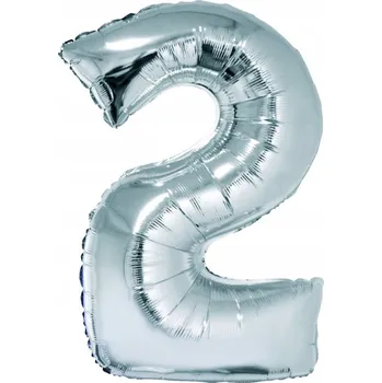 Balónek Fóliový Balón Číslo 2 na Narozeninovou Oslavu