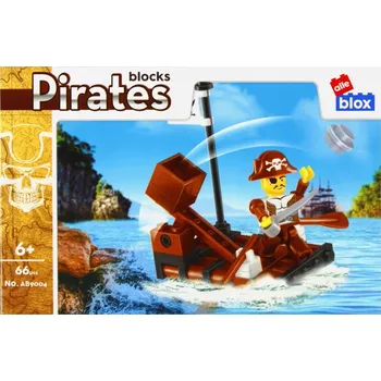 ostatní stavebnice Plastové STAVEBNÍ STAVEBNICE pro DĚTI sada 66 dílků PIRÁT alleBLOX