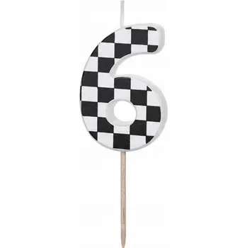 Dortová svíčka Svíčky na dort k narozeninám pro děti - Narozeninová svíčka Číslice 6 let