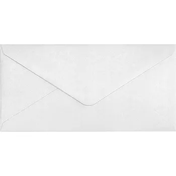Obálka PERLEŤOVÉ OBÁLKY klasické 8x16 cm bez lepení BÍLÉ Galeria Papieru 10 ks