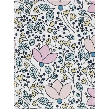 Obal na doklad PEVNÉ DESKY na DOKLADY s Květinami KM PLASTIK ozdobné POUZDRO OCHRANNÉ PVC